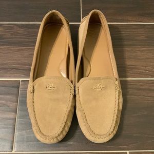 Coach Amber Beige Loafers size 9
